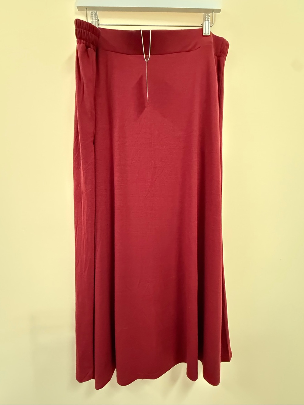 Brand New 3XL Women's Long Super Soft Dark Red A-Line Skirt